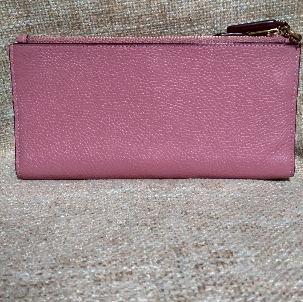 Coach Leather Large Double Zipper Clutch Wallet - Picture 3 of 8